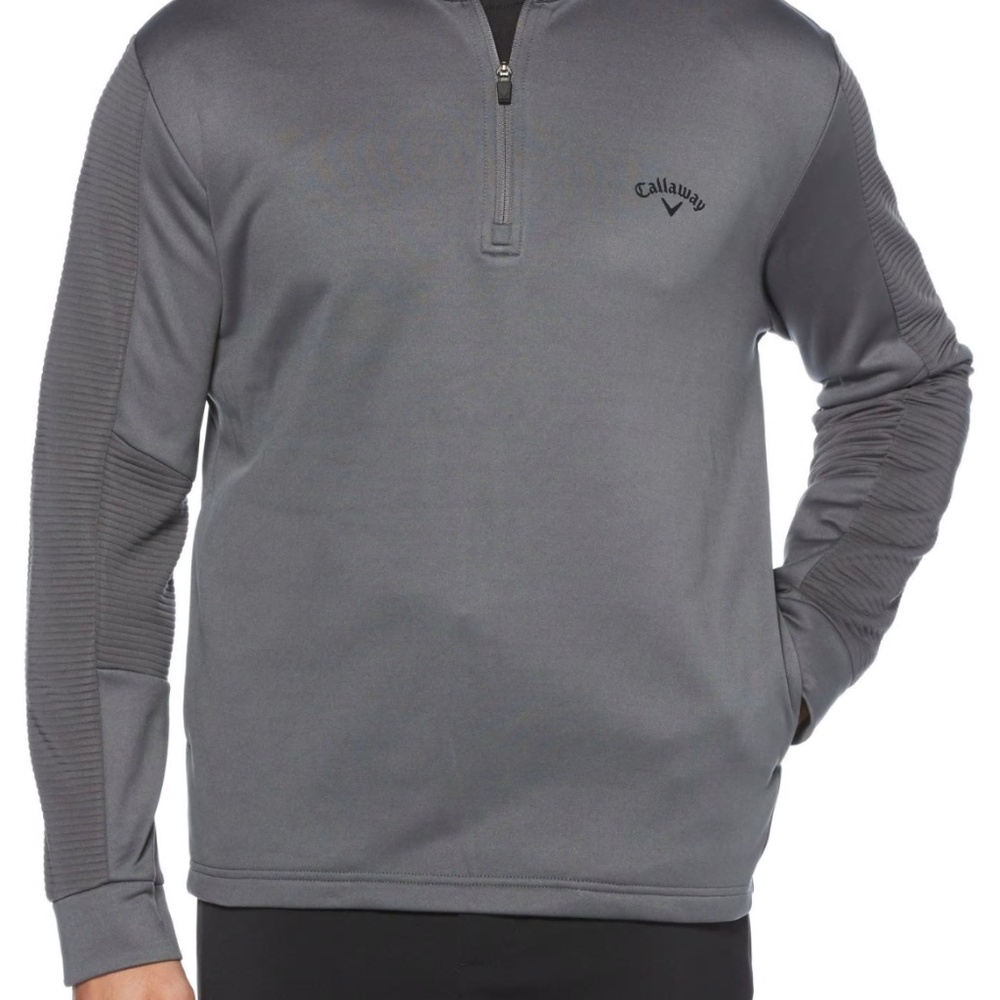 Callaway 1/4 Zip Mock Turtleneck Jacket/Top Color Grey Size XL - Picture 7 of 7
